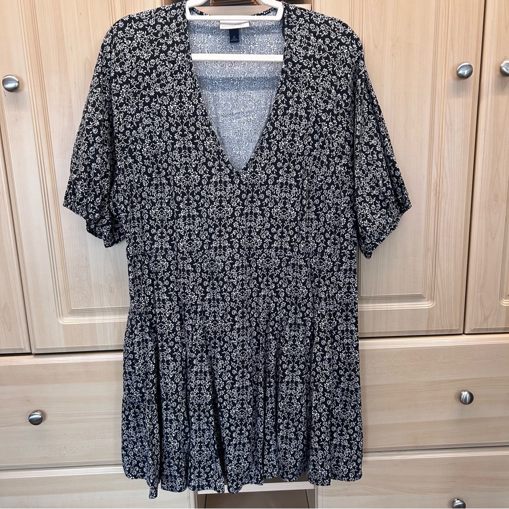 Target Universal Thread Black Ditsy Floral Dress XL